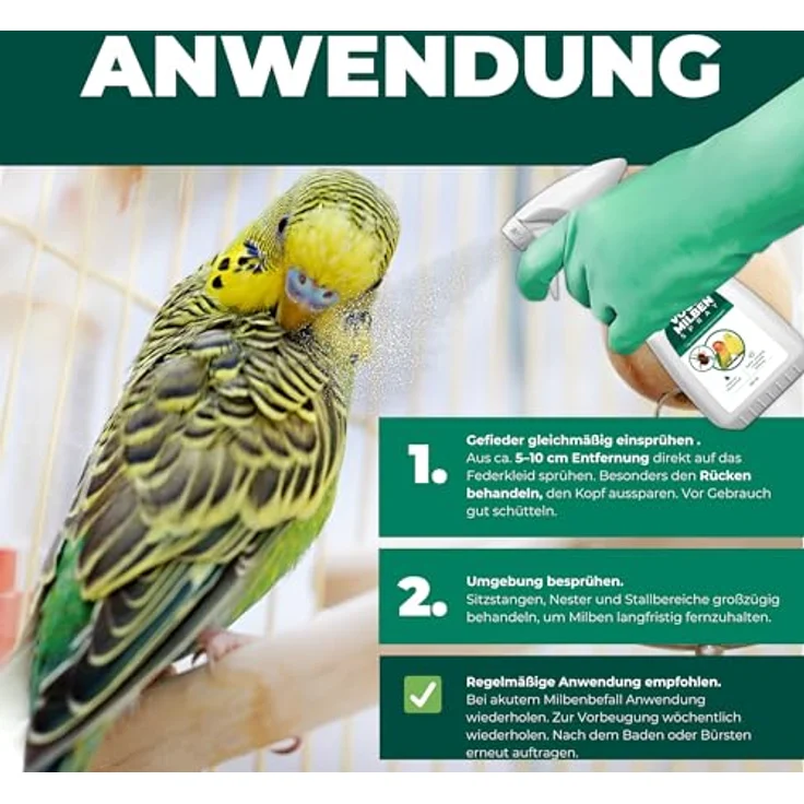 Silberkraft Insektenspray Milbenspray für Ziervögel & Geflügel, 250 ml, effektiver Langzeitschutz vor Milben & Parasiten, hergestellt in Deutschland – Bild 5