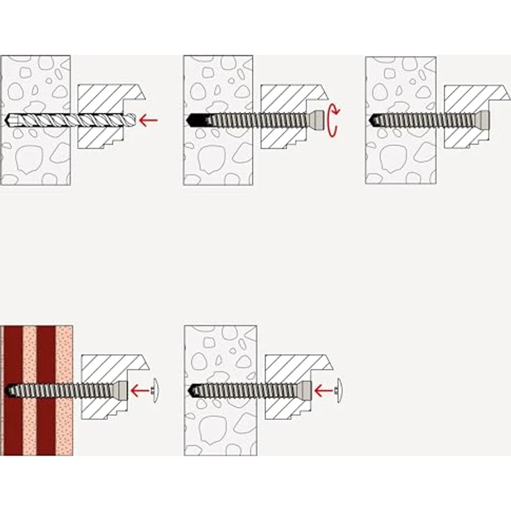 fischer Deutschland Vertriebs GmbH Fensterrahmenschraube FFS 7,5x102, Spezialschraube für wirtschaftliche Montage von Fensterrahmen, Flachkopf – Bild 3