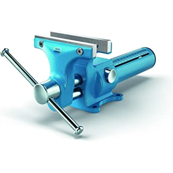 Heuer 118003 Schraubstock Compact 120mm Koffer, 4 Typen Magnetschutzbacken (Schnellverstellung, Tischklammer, Backenbreite 120 mm, Gewicht: 7, 95 kg) – Bild 2
