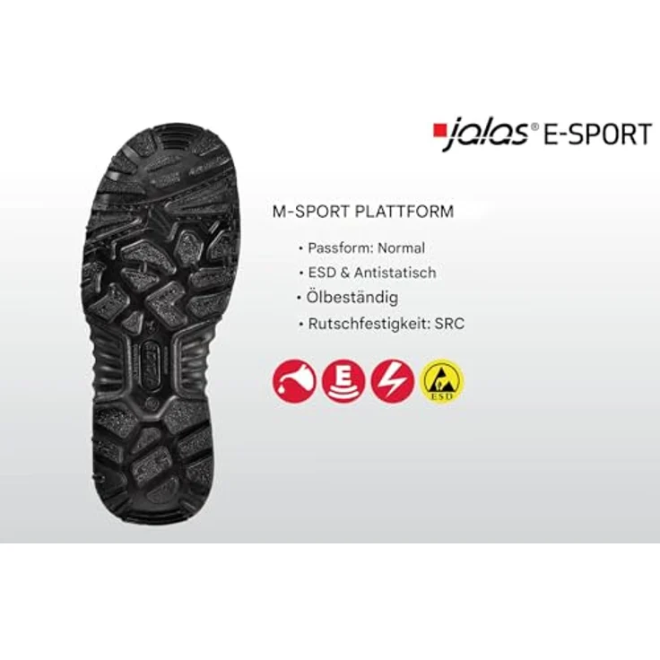 Ejendals Jalas 1615 E-Sport, Halbschuh S3, SRC, CI, ESD, wasserabweisend, Größe 40 – Bild 4