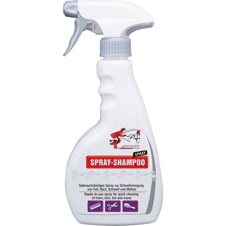 Schopf Riders Tiershampoo Shine Spray Shampoo für Pferde, 500 ml, schnelle Reinigung von Fell, Haut, Schweif und Mähne