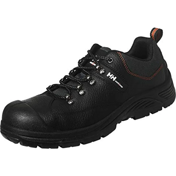Helly Hansen workwear Aker Low Sicherheitsschuhe S3 SRC, schwarz, wasserabweisendes Leder, nichtmetallischer Durchtrittschutz, atmungsaktives Innenfutter