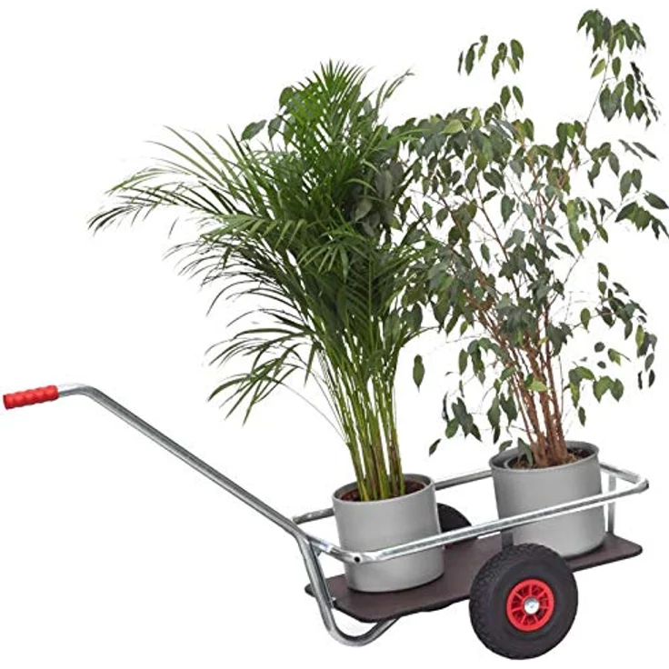 FETRA Sackkarre Handwagen 6091, Luftbereifung, Tragfähigkeit 200 kg, silber – Bild 2