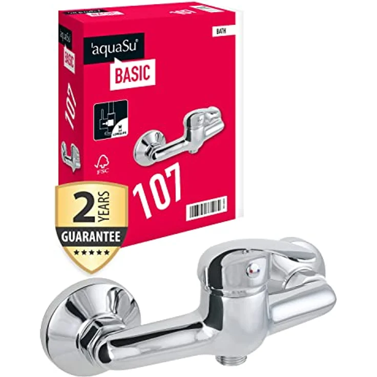 'aquaSu® Basic Einhandmischer Tiado für Brause, Chrom, Wasserhahn, Einhebelmischer – Bild 1