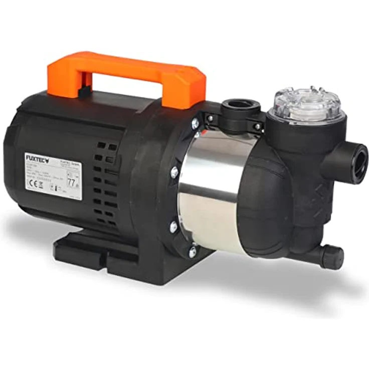 FUXTEC Gartenpumpe FX-GP1200N, 1200 Watt, 4800l/h, Förderhöhe bis zu 48m, 4,8bar, für Klar- und Regenwasser – Bild 5