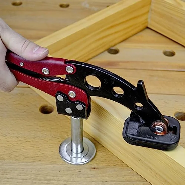 Piher TGA Schnellspannzange Schiene Ø 16 mm, verstellbarer Schnellspanner für Schweißtische und Holzwerkbänke – Bild 3