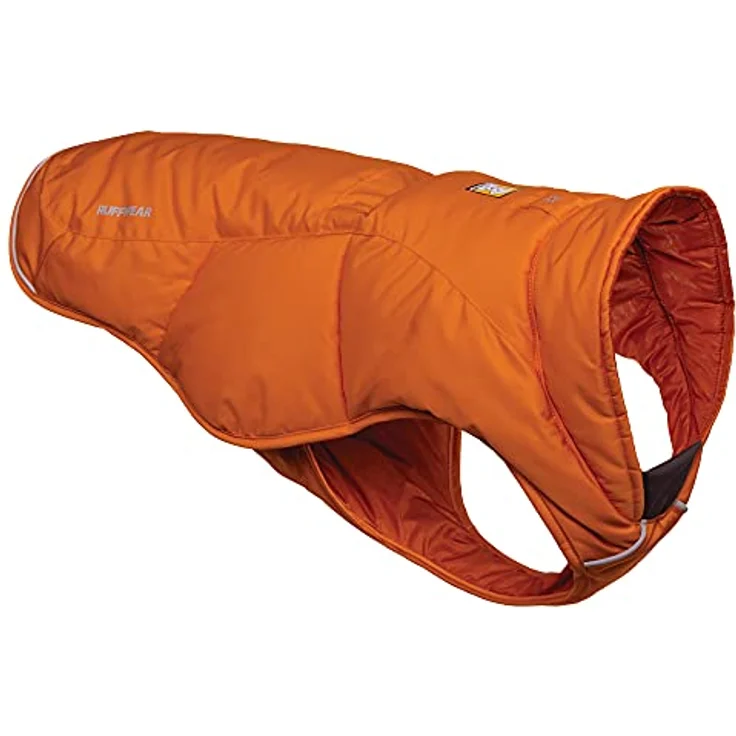 RUFFWEAR Quinzee Jacket, Verpackbarer, Isolierter Wintermantel für Hunde, Medium, Campfire Orange – Bild 1