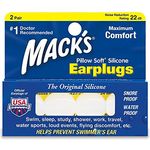 Mack's Pillow Soft Ear Plugs White, formbare Silikon-Ohrstöpsel für ultimativen Komfort und Schutz