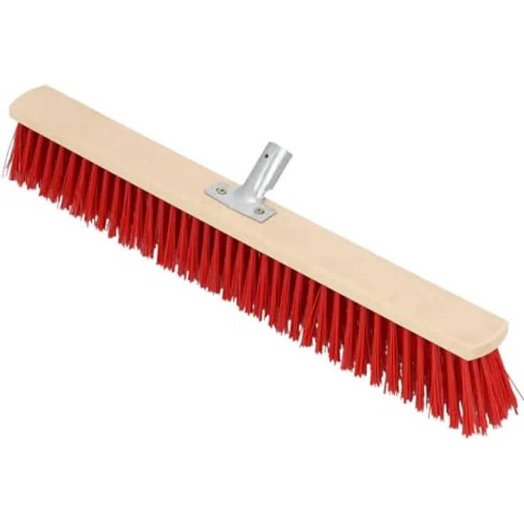 KOTARBAU® Straßenbesen 65 cm, Industriebesen mit harten Nylonborsten, ideal für Innen- und Außenbereich, robust und feuchtigkeitsbeständig, natürliche Holzausführung