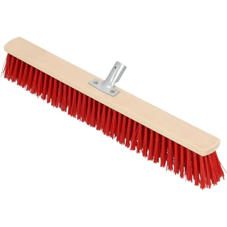KOTARBAU® Straßenbesen 65 cm, Industriebesen mit harten Nylonborsten, ideal für Innen- und Außenbereich, robust und feuchtigkeitsbeständig, natürliche Holzausführung – Bild 1