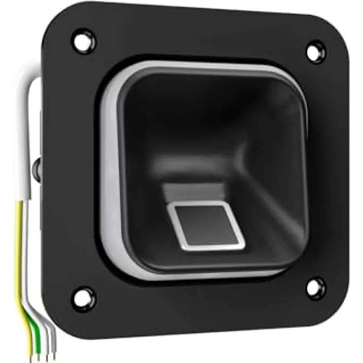 EKEY 204752 sLine Fingerprintset für Sprechanlagen und Hohlräume (Fingerprint Schwarz, Controller), Biometrische Zutrittslösung zur Integration in Türsprechanlagen, 0,4 W, 12-24 V, Fingerprint Schwarz