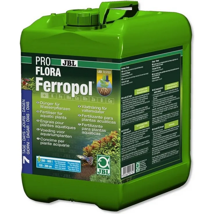 JBL Proflora Ferropol, 5000 ml Pflanzendünger für Süßwasser-Aquarien, optimale Eisen- und Mineralstoffversorgung für gesundes Pflanzenwachstum