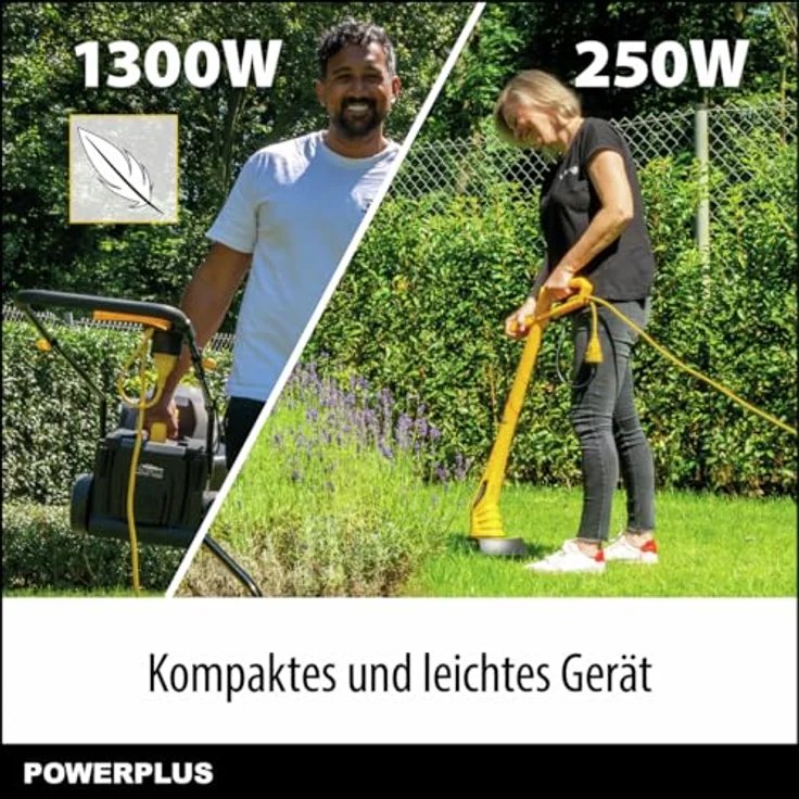 Powerplus POWXG62205T, Elektrischer Rasenmäher 1300 W mit 32 cm Schnittbreite, 30-Liter-Fangsack und integrierter Kantenschneidemaschine – Bild 7