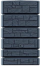 Regenwasserbehälter Tower Stone 500L Anthrazit Regentonne Regenwassertonne