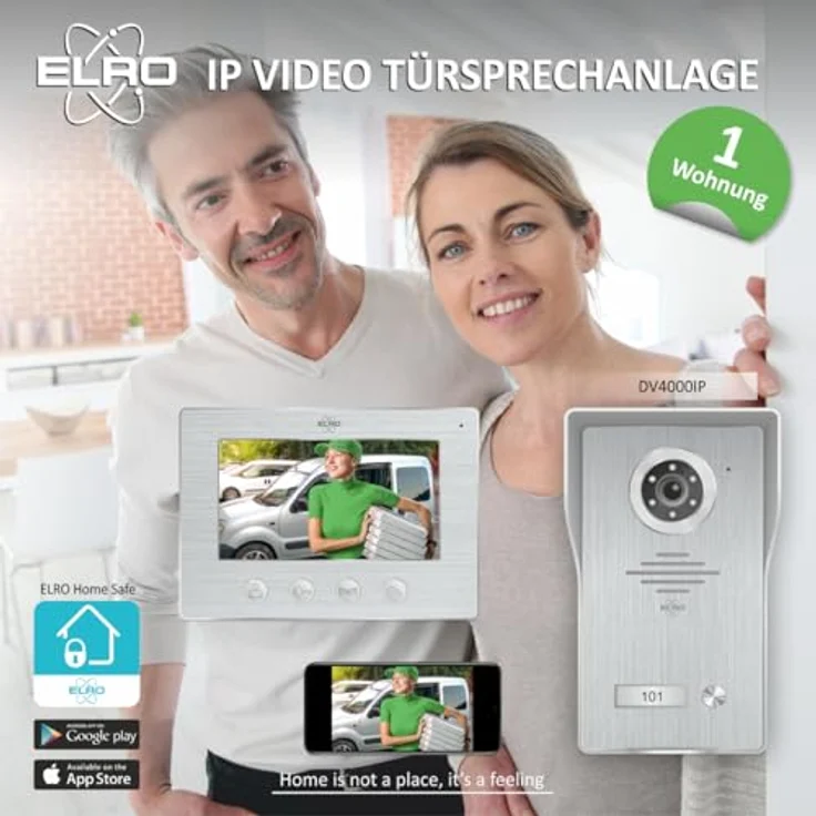 Elro IP Türsprechanlage, 4-tlg. mit Full HD Nachtsichtkamera, WLAN und Gegensprechanlage, vandalismusgeschützt – Bild 2