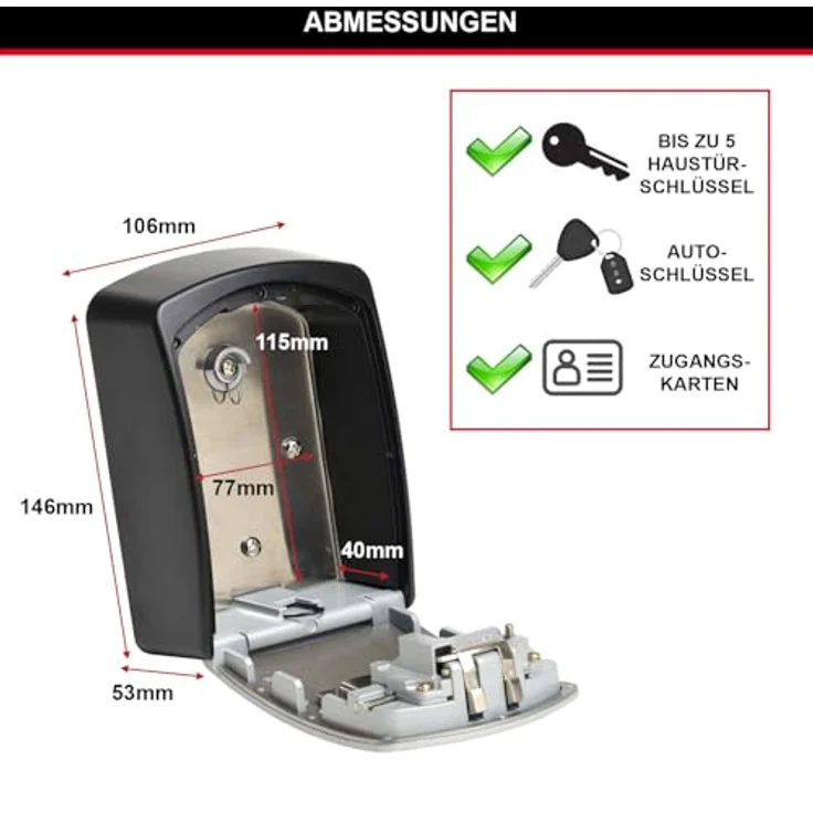 Master Lock Schlüsseltresor + Monatgeset – Bild 6