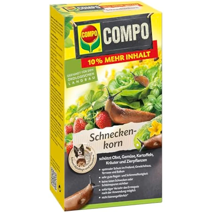 COMPO Schneckenkorn - Streugranulat gegen Nacktschnecken, regenfest, 2,2kg – Bild 1