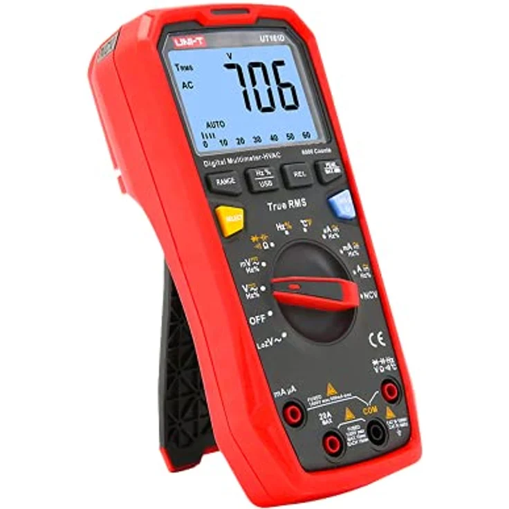 UNI-T Digitaler Universalmessgerät UT161D, Multimeter für AC/DC Spannung, Strom, Kapazität, Temperaturmessung, Diodentest, True RMS, modernes Design – Bild 3