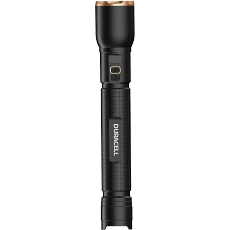 Duracell DF6000R, Taschenlampe schwarz mit 750 Lumen, 230 m Reichweite, IP54, USB-C Aufladung – Bild 1