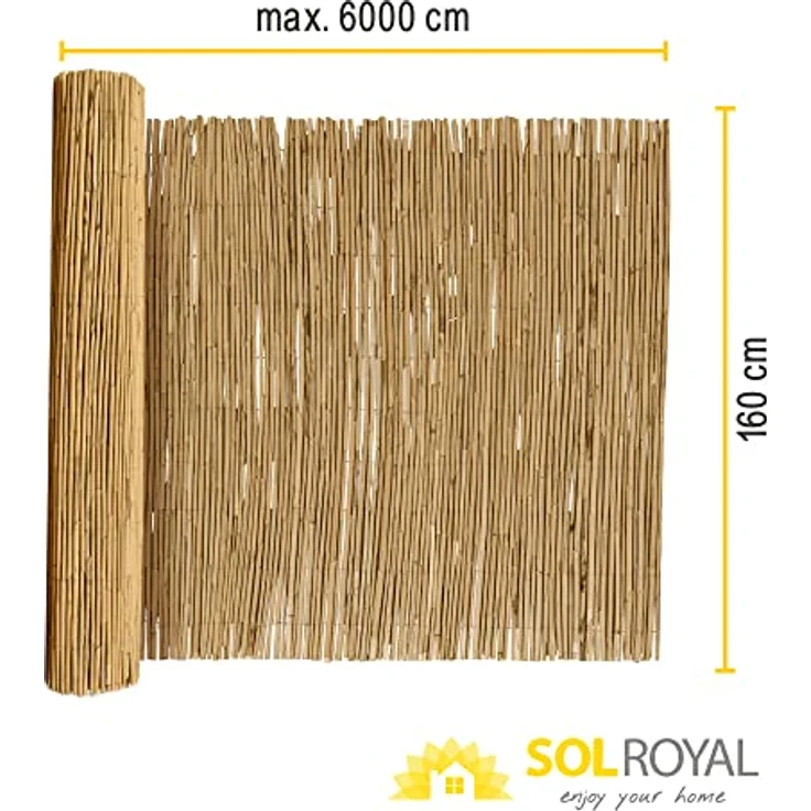Sol Royal SolVision S36 Sichtschutzmatte Schilf 160cm, 600cm – Bild 7