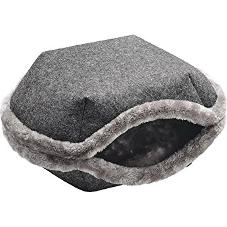 HUNTER Lugano Hundeschlafplatz, Katzenschlafplatz, Kuschelhöhle, Hunde- und Katzenbett, 60 x 55 cm, anthrazit 65269
