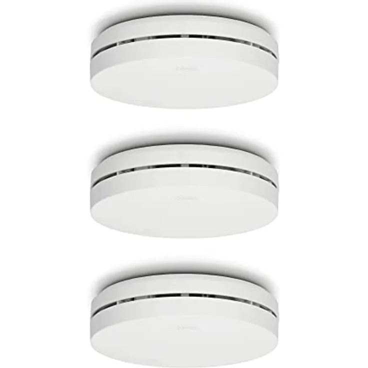 Alecto SA300 3X - Kompakter Design-Rauchmelder mit 10-Jahres-Batterie - Feuermelder 3er-Pack - Weiß