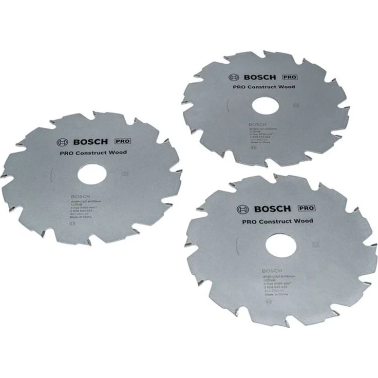 Bosch Kreissägeblatt Promo 3er Pack, 190 mm CW Wood für Weich-/Hartholz und Nägel