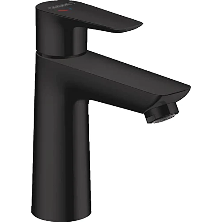hansgrohe Talis E Waschtischarmatur, Comfort-Zone 110, Kaltwasser Mittelstellung, Ausladung 112 mm, Normalstrahl, QuickClean Antikalksystem – Bild 1