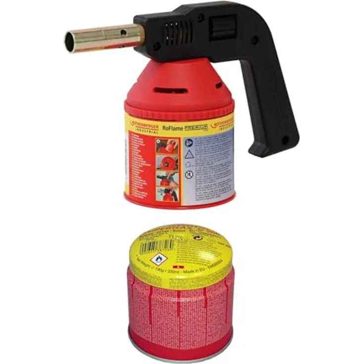 Rothenberger Industrial RoFlame Premium Lötlampe, 1.750 °C mit C200 Kartusche und ILL-Sicherheitssystem – Bild 1