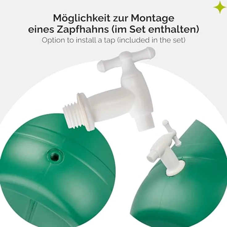 Garronda Weithalsfass GD-0142, Regentonne 80 Liter mit Hahn, BPA-frei, für Lebensmittel und Flüssigkeit, mit Deckel – Bild 3