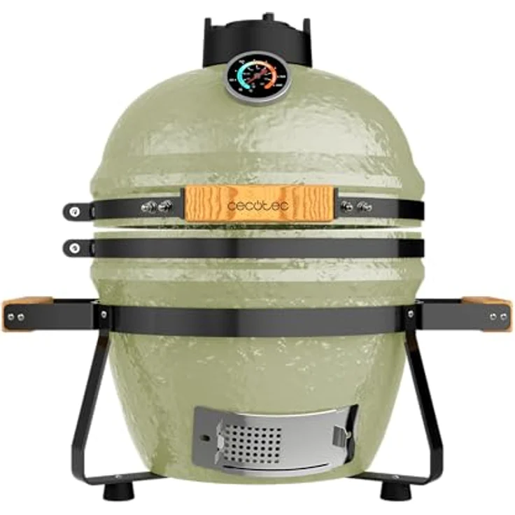 Cecotec Keramikgrill DragonFire 3200, Holzkohlegrill mit 32 cm Durchmesser, für Temperaturen bis 1000 ºC, integriertes Thermometer, hermetische Kammer, Räuchern und Backen – Bild 2