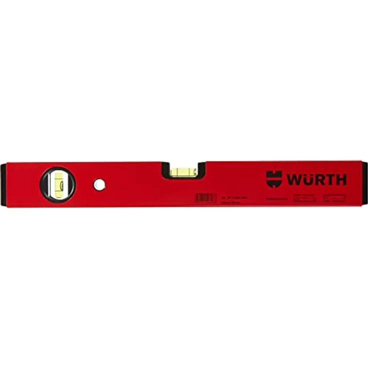 Würth 40cm Profi Wasserwaage Aluminium, verwindungsarmes Rechteckprofil mit glatten Seitenflächen, Meßgenauigkeit 0,5mm -m 0714644204 – Bild 2
