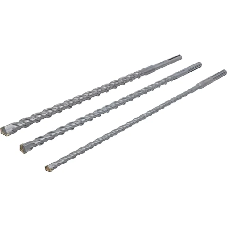 BGS Do it yourself Mauer-Durchbruch-Bohrer-Satz, 3-tlg. mit SDS-MAX-Schaft, Hartmetallspitzen, Durchmesser 16/20/26 mm, Länge 600 mm – Bild 1