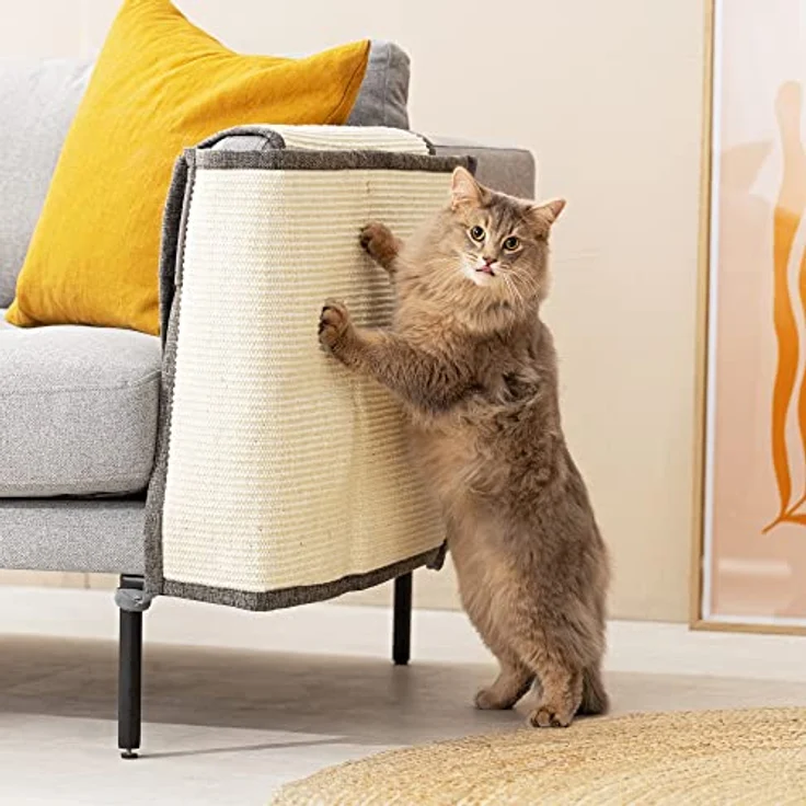 Navaris Katzen Kratzmatte Kratzschutz Sofa - Sisal Kratzteppich für Katze - Sessel Couch Katzenkratzmatte - auch für Hunde – Bild 2