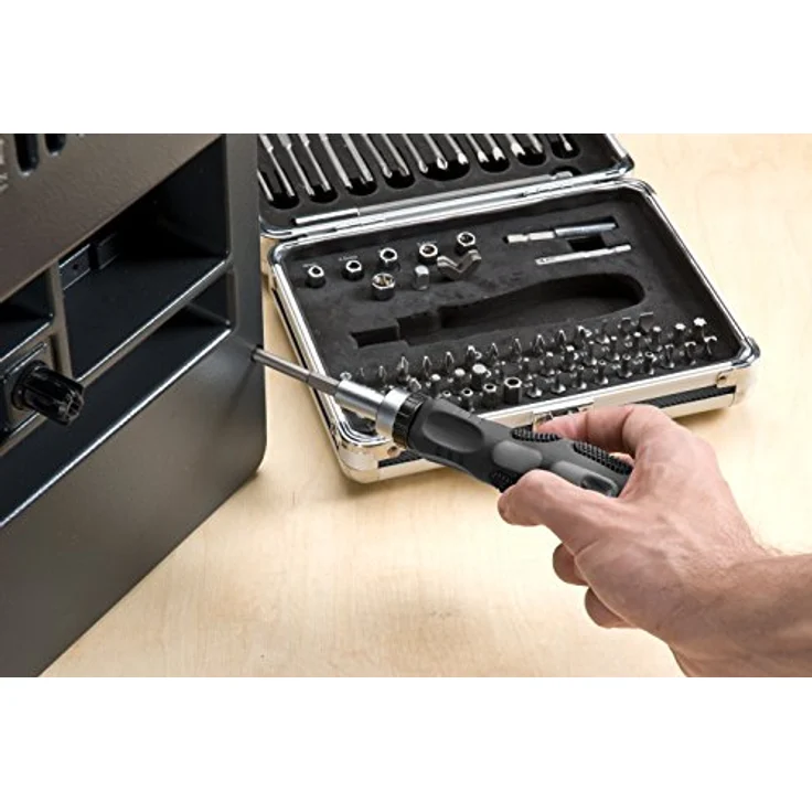 kwb Power Bit-Box 92-tlg – inkl. Bits, Bithalter mit Dauermagnet, langer Bithalter Sechskant-Schaft und Ratschen-Handgriff in stabilem Metallkoffer – Bild 6