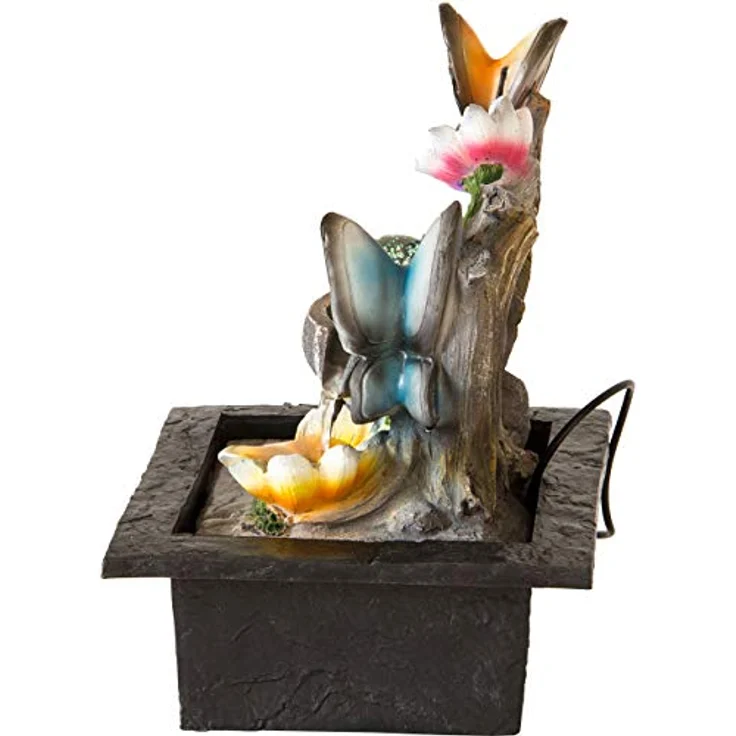 Zimmerbrunnen MOTIV mit LED Beleuchtung Schmetterling – Bild 7