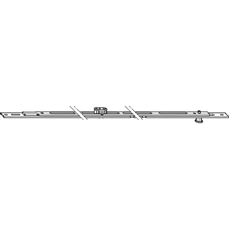 Winkhaus Mittenverriegelung M.250-1, 250 mm Länge, 1 Schließzapfen, silber