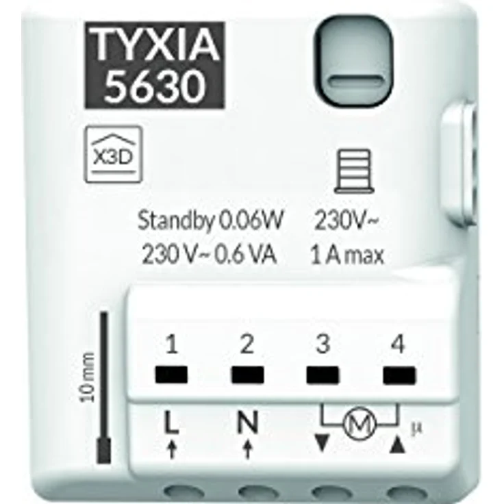 Delta Dore Tyxia 5630, Funk-Receiver für Rollladen mit Programmierfunktion und Sprachsteuerung, weiß – Bild 1