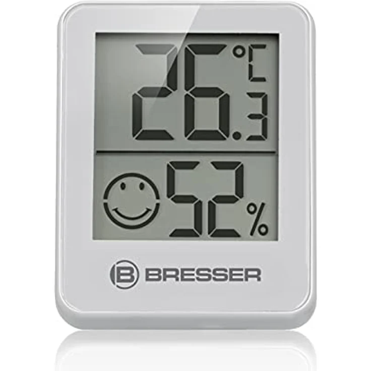 Bresser Thermometer Hygrometer Temeo Hygro Indicator 6er Set zum Aufstellen oder zur Wandmontage mit Raumklima-Indikator, weiß – Bild 2