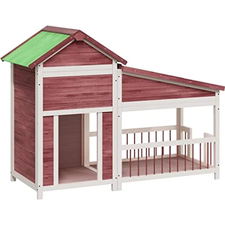 vidaXL Hundehütte Mokka 143x60,5x109 cm Massivholz Kiefer
