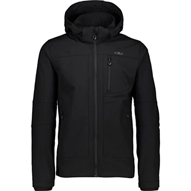 CMP Softshelljacke (1-St), Zip Hood, winddicht, wasserdicht, atmungsaktiv, Fleece Innenfutter – Bild 2