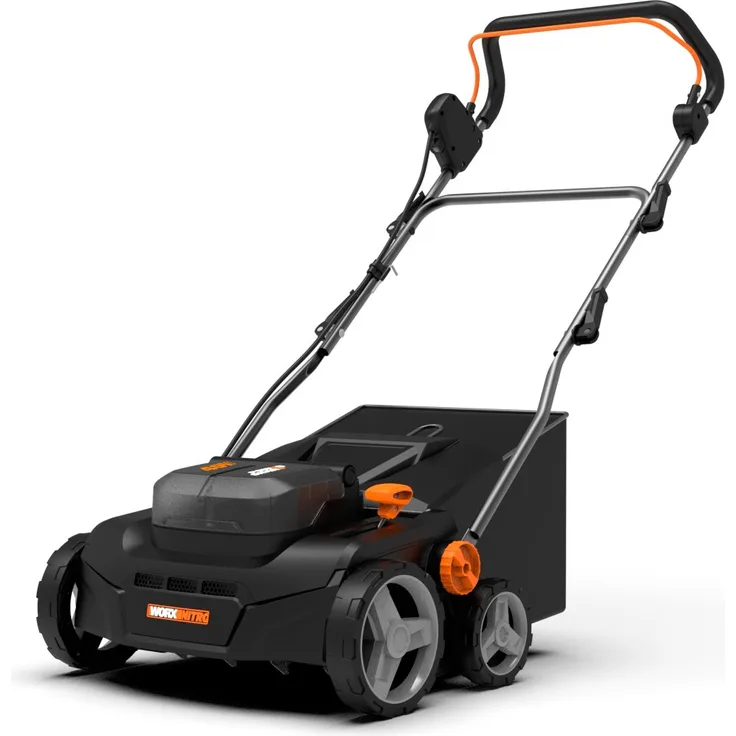 Worx Akku-Vertikutierer / Lüfter Nitro WG855E.9, 36 cm Arbeitsbreite, bis zu 400 m², 4 Stufen Höhenverstellung