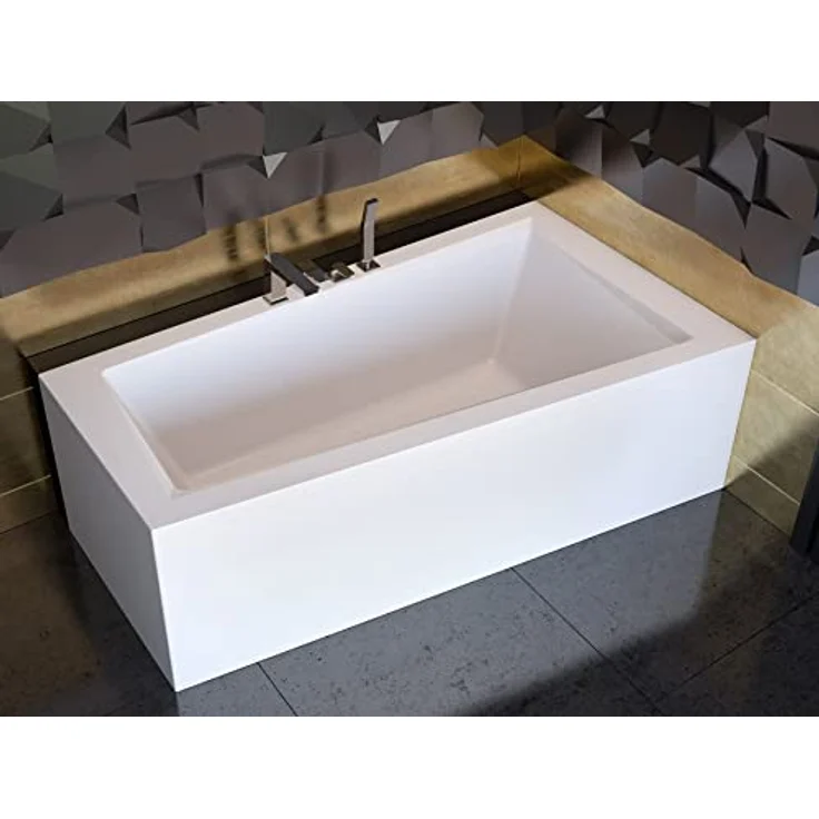 Besco BADLAND Eckbadewanne INTIMA 160x90 Rechts, Weiß Acryl Wanne mit Automatik Ablaufgarnitur und Acrylschürze, Komplettset 4in1, Made in EU – Bild 2