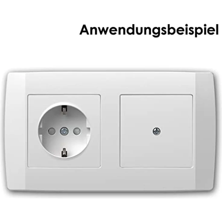 TEM Blind-Abdeckung/Blende rahmenlos, weiß, für Einfach- und Mehrfachrahmen – Bild 4