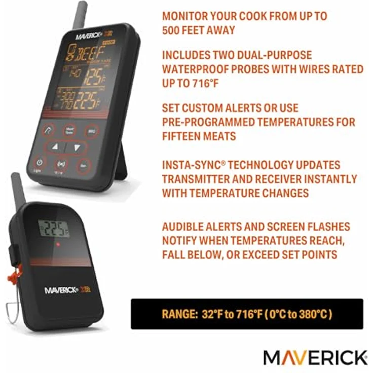 Maverick XR-40 Wireless Remote BBQ & Smoker Thermometer Grillthermometer JS-33638B – Bild 3