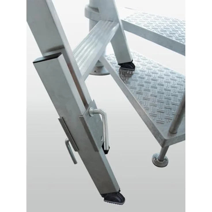 MUNK Günzburger Steigtechnik 19915 Holmverlängerung, Höhenverstellbar bis 375 mm für Rechteckrohrholme 73 mm – Bild 2