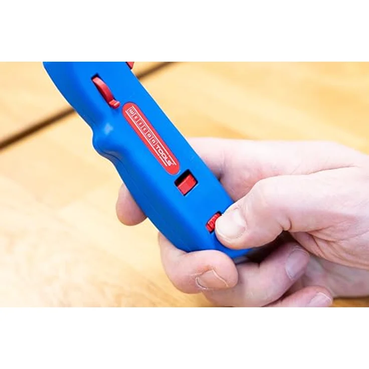 WEICON TOOLS Kabelmesser No. S 4-28, Abisoliergerät für Spiral-, Rund- und Längsschnitte von 4-28 mm Ø, integriertes Sicherheitsmesser, Made in Germany – Bild 3