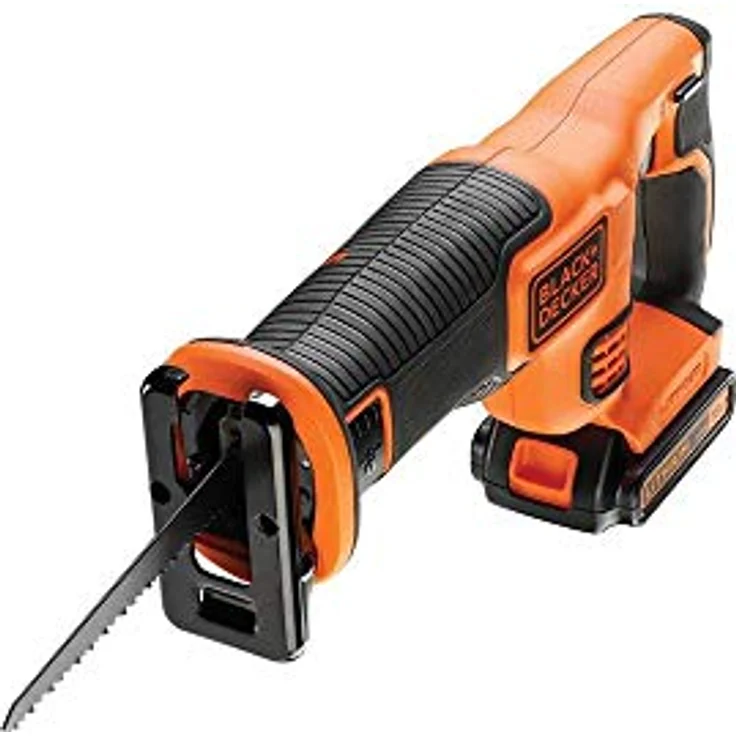 Black & Decker Akku-Säbelsäge BDCR18, 18Volt, orange/schwarz, Li-Ionen Akku 1,5Ah – Bild 2