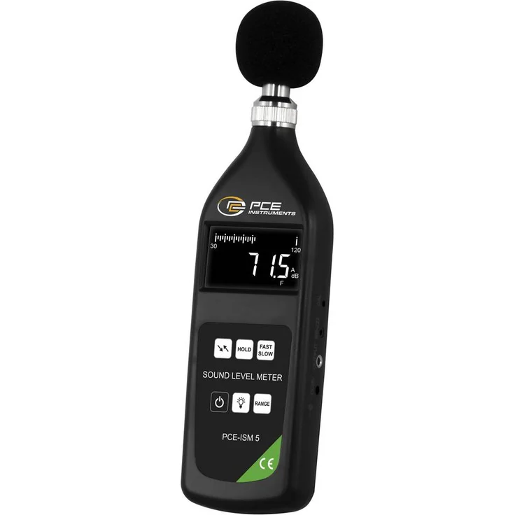 PCE Instruments Schallpegel-Messgerät PCE-ISM 5, 20-90 dB, Frequenzbereich 20Hz-8000Hz, LCD-Display, RS-232, Klasse II