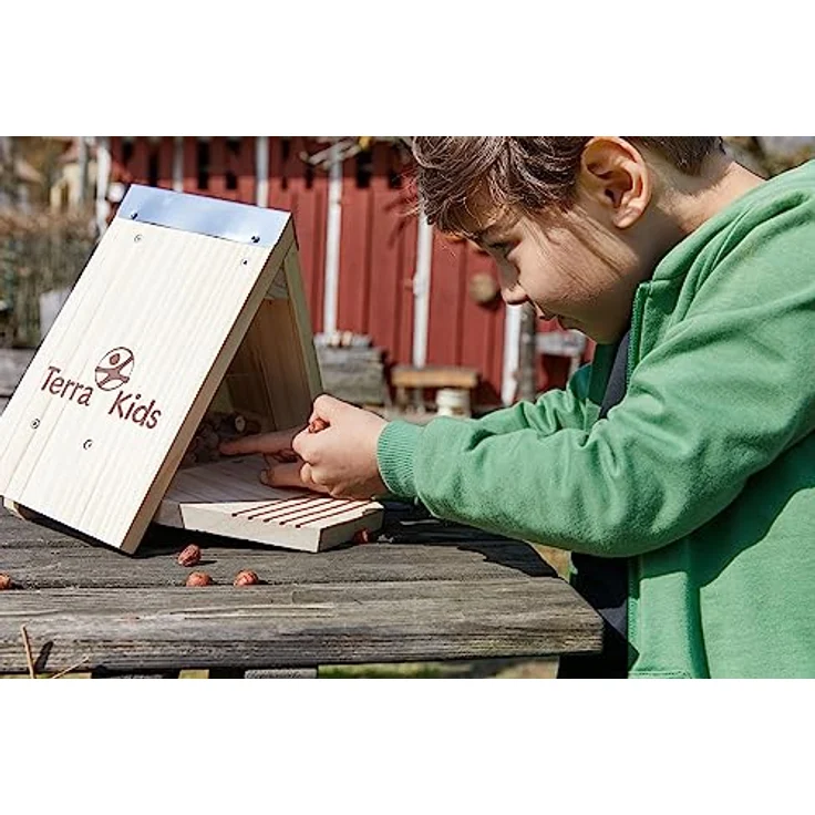 Haba Terra Kids Eichhörnchen Futterhaus-Bausatz, praktisches Futterhäuschen aus umweltfreundlichen Materialien, unisex neutral – Bild 3
